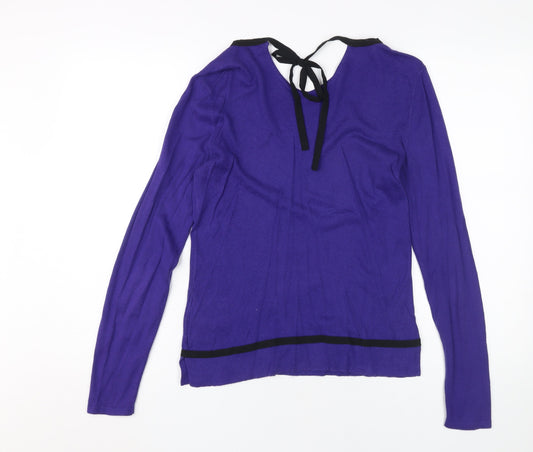 Ralph Lauren Women's Purple Knit Pullover Jumper Size S
