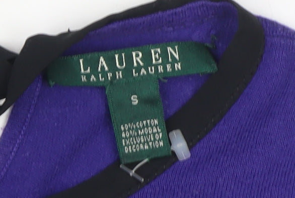 Ralph Lauren Women's Purple Knit Pullover Jumper Size S