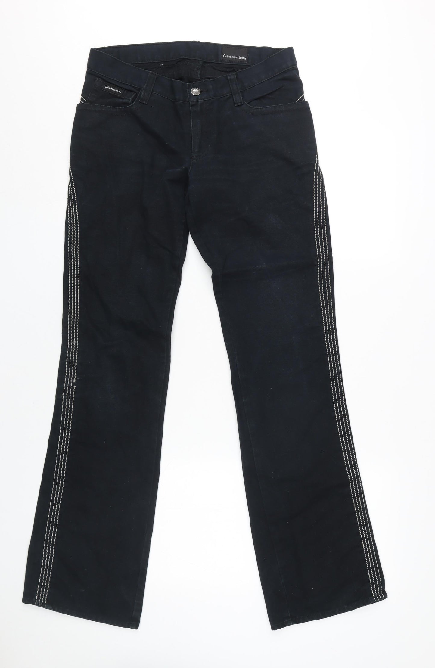 Calvin Klein Women's Black Bootcut Jeans, Size 28