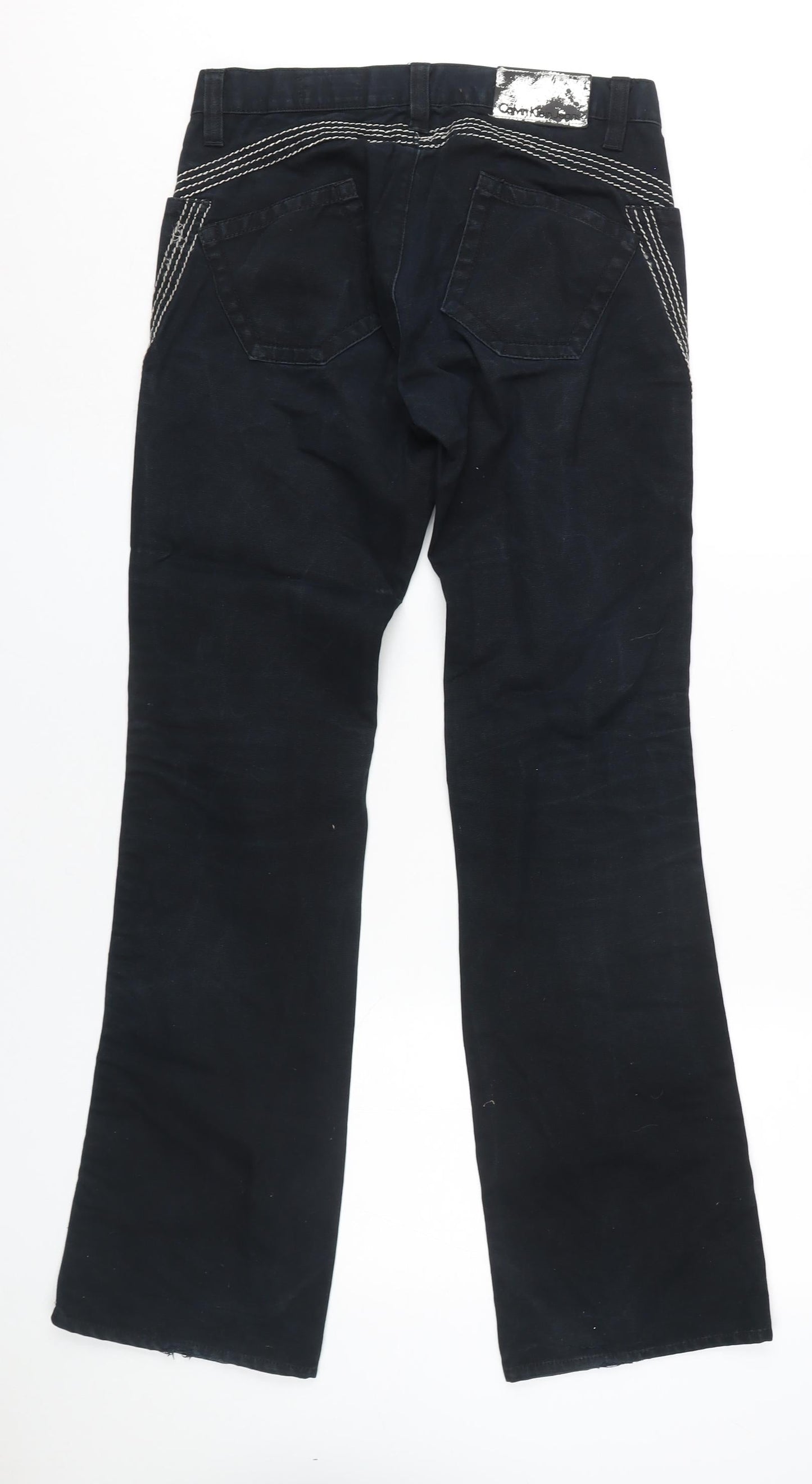 Calvin Klein Women's Black Bootcut Jeans, Size 28