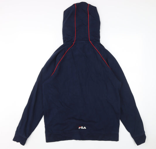 Fila Men's Blue Full Zip Hoodie M, Regular Fit