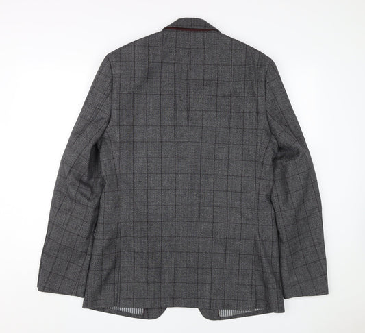 STVDIO Jeff Banks Men's Grey Check Blazer 40L