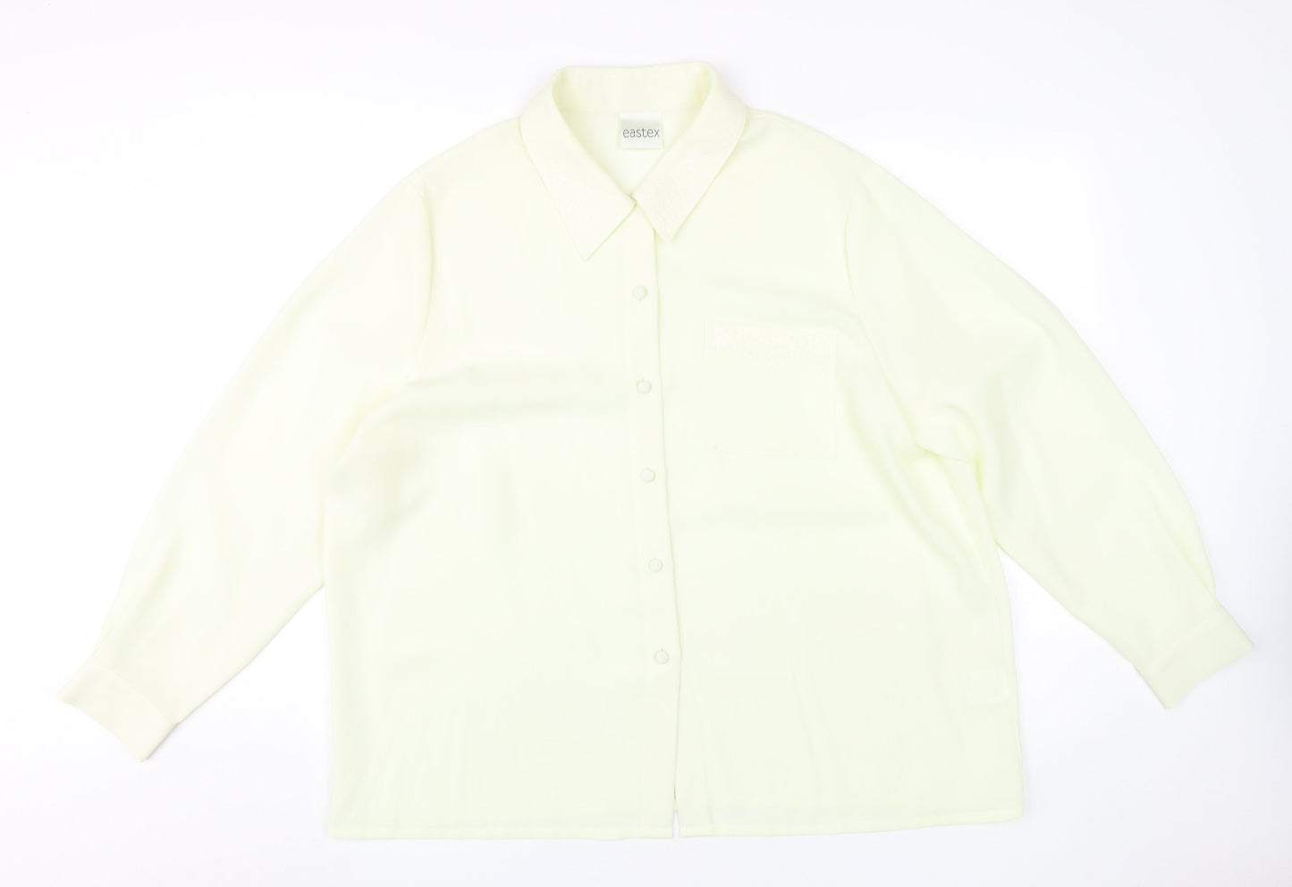 Eastex Women's Ivory Button-Up Shirt, Size 20, Classic Fit