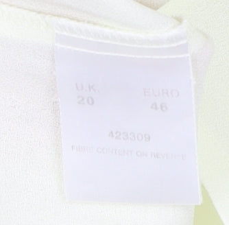 Eastex Women's Ivory Button-Up Shirt, Size 20, Classic Fit