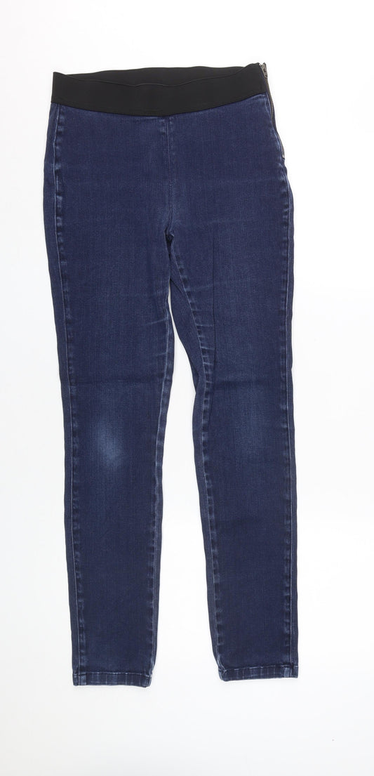 Reiss Women's Blue Skinny Jeans Size 10 Elastic Waist