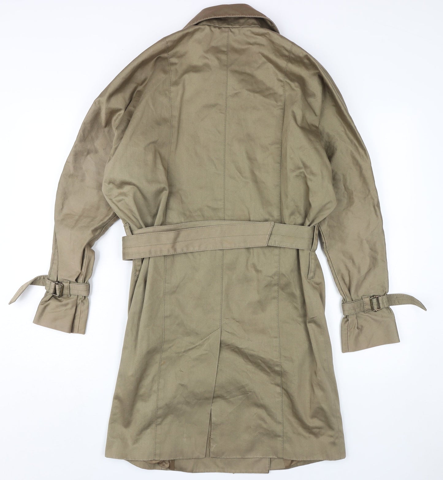 AllSaints Women's Beige Trench Coat Size 8 Belted Classic