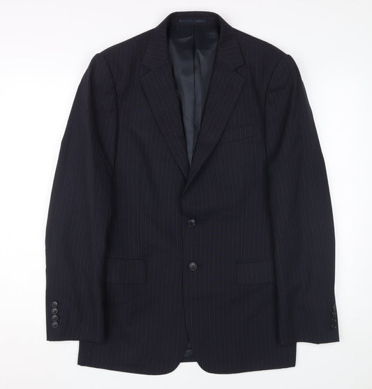 Jaeger Men's Black Striped Blazer 38R Formal