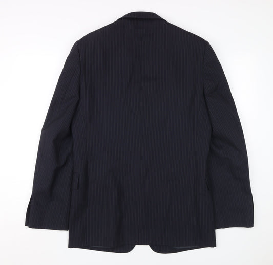 Jaeger Men's Black Striped Blazer 38R Formal