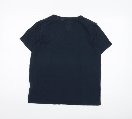 Superdry Unisex Blue T-Shirt UK 8 Casual Classic