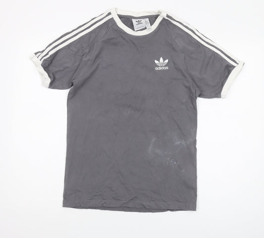 Mens UK Size S adidas Grey Cotton T-Shirt