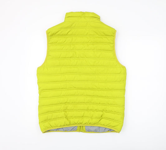 Hollister Men's Yellow Puffer Waistcoat M Lightweight Casual