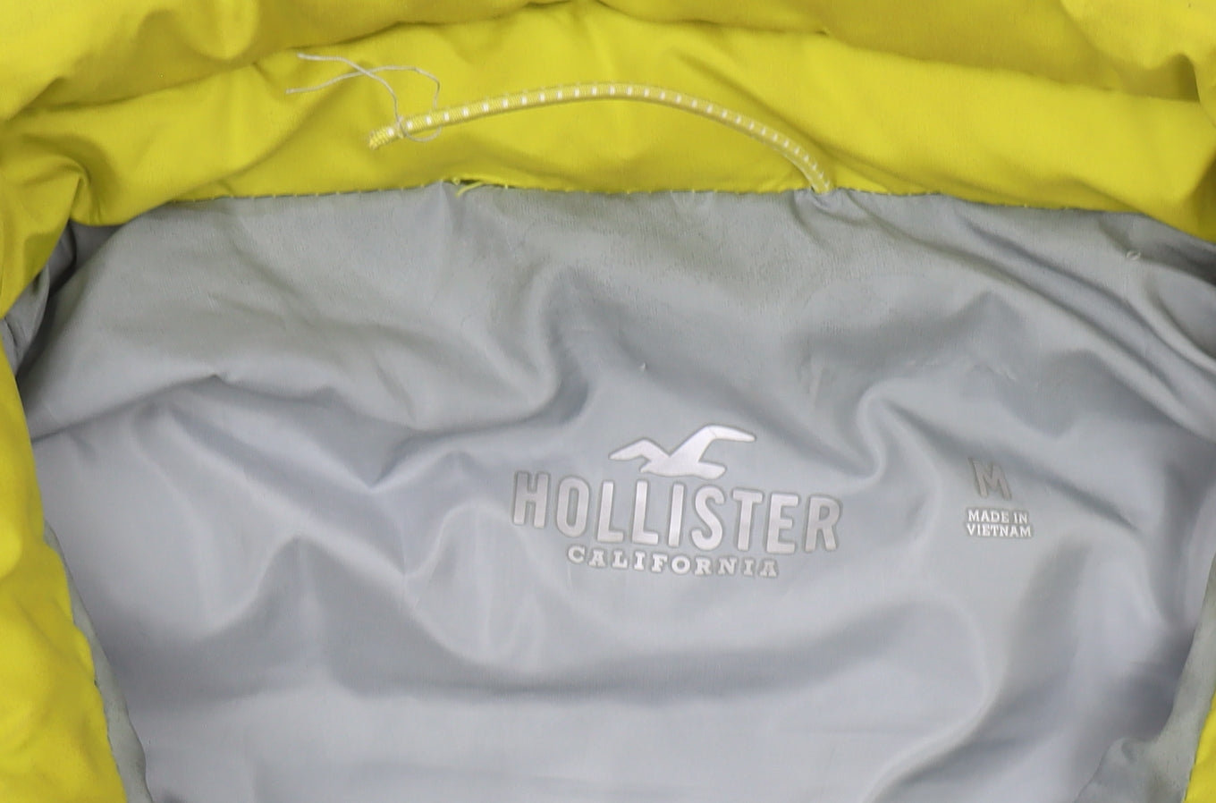 Hollister Men's Yellow Puffer Waistcoat M Lightweight Casual