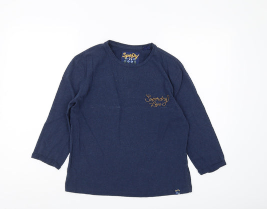 Superdry Women's Blue T-Shirt Size 8 Regular Fit