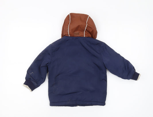 Timberland Boys Blue Puffer Jacket, 2 Years, Hooded, Winter