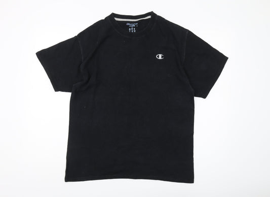 Mens UK Size L Champion Black Cotton T-Shirt