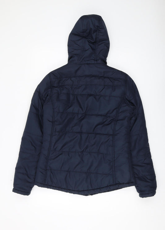 Regatta Women's Blue Puffer Jacket Size 12 Hooded Casual