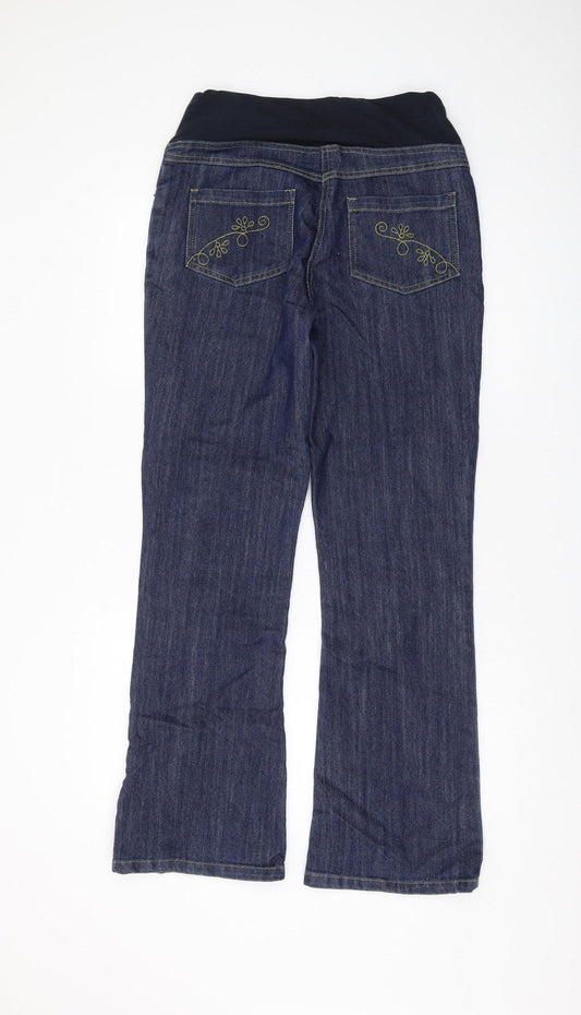 JoJo Maman Bébé Women's Blue Bootcut Maternity Jeans
