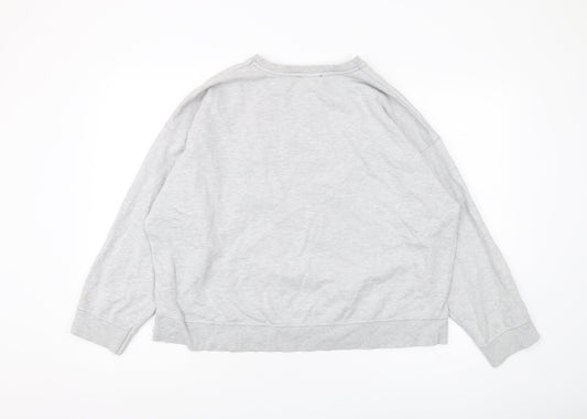 New Look Women's Grey Paris Pullover Sweatshirt L
