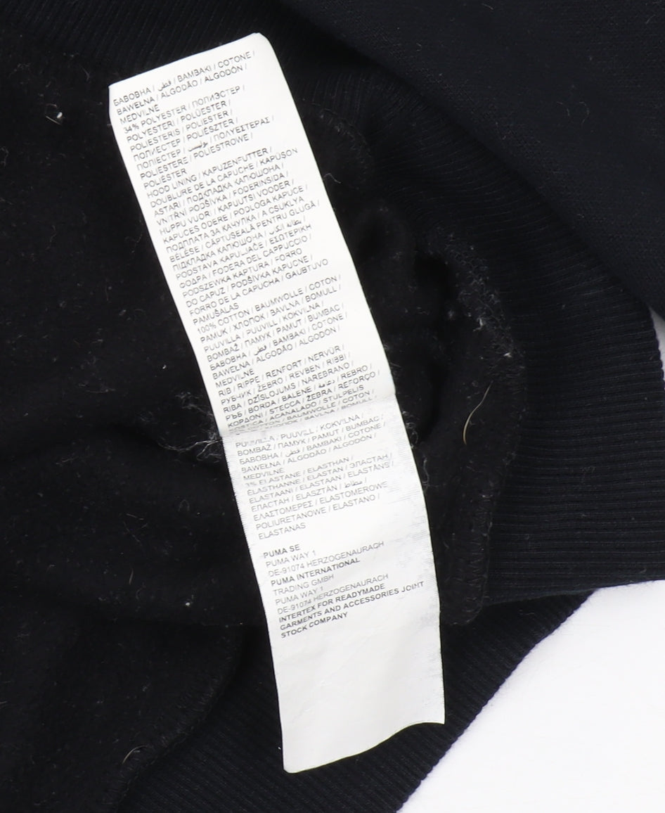 Puma Men's Black Pullover Hoodie, Size S