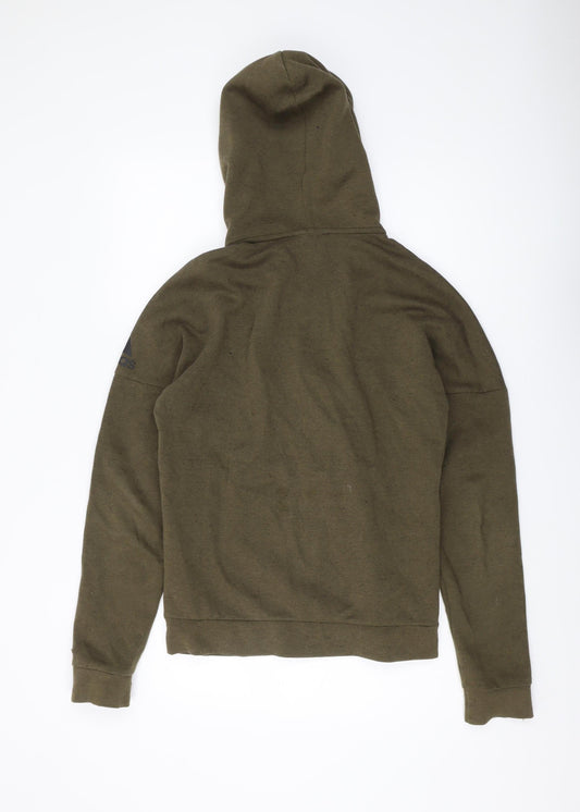 Adidas Men's Green Full Zip Hoodie, Size S