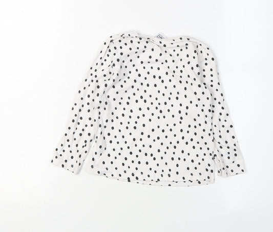 Disney Girls White Polka Dot Minnie Mouse Long Sleeve T-Shirt