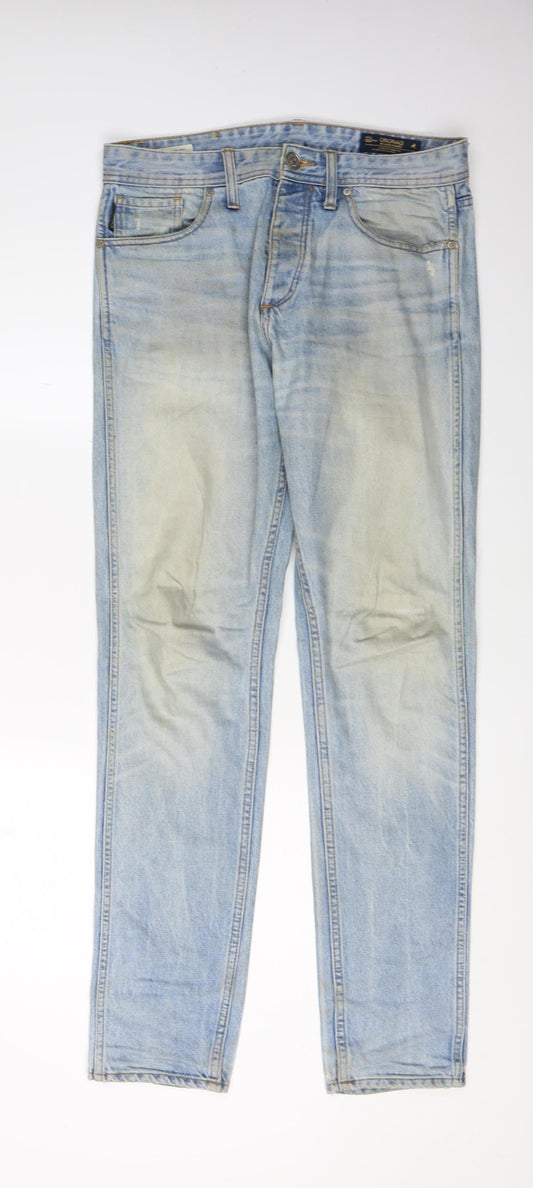 Jack & Jones Men's Light Blue Straight Jeans