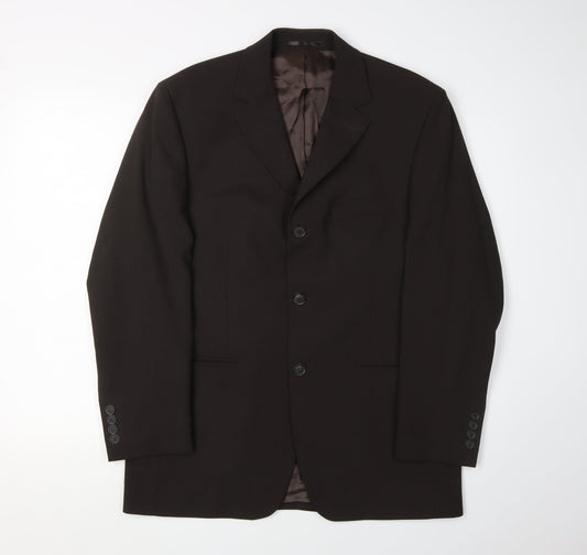 Moss Mens Brown Blazer 38S Formal Classic