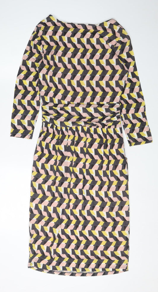 Boden Women's Multicolour Size 8 Geometric Sheath Dress