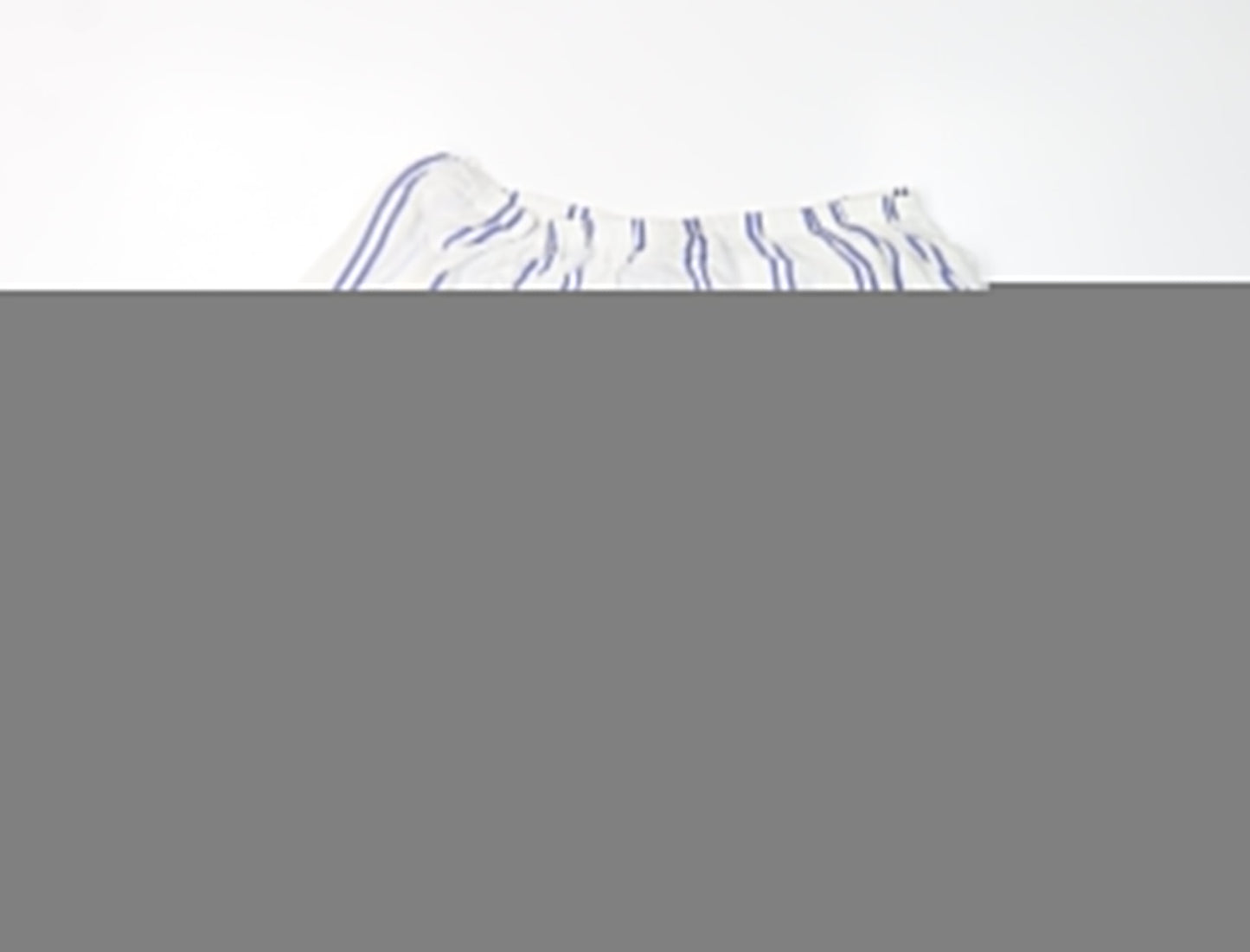 Abercrombie & Fitch Women's White Striped Tunic Blouse, S