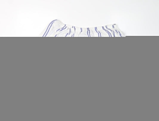 Abercrombie & Fitch Women's White Striped Tunic Blouse, S