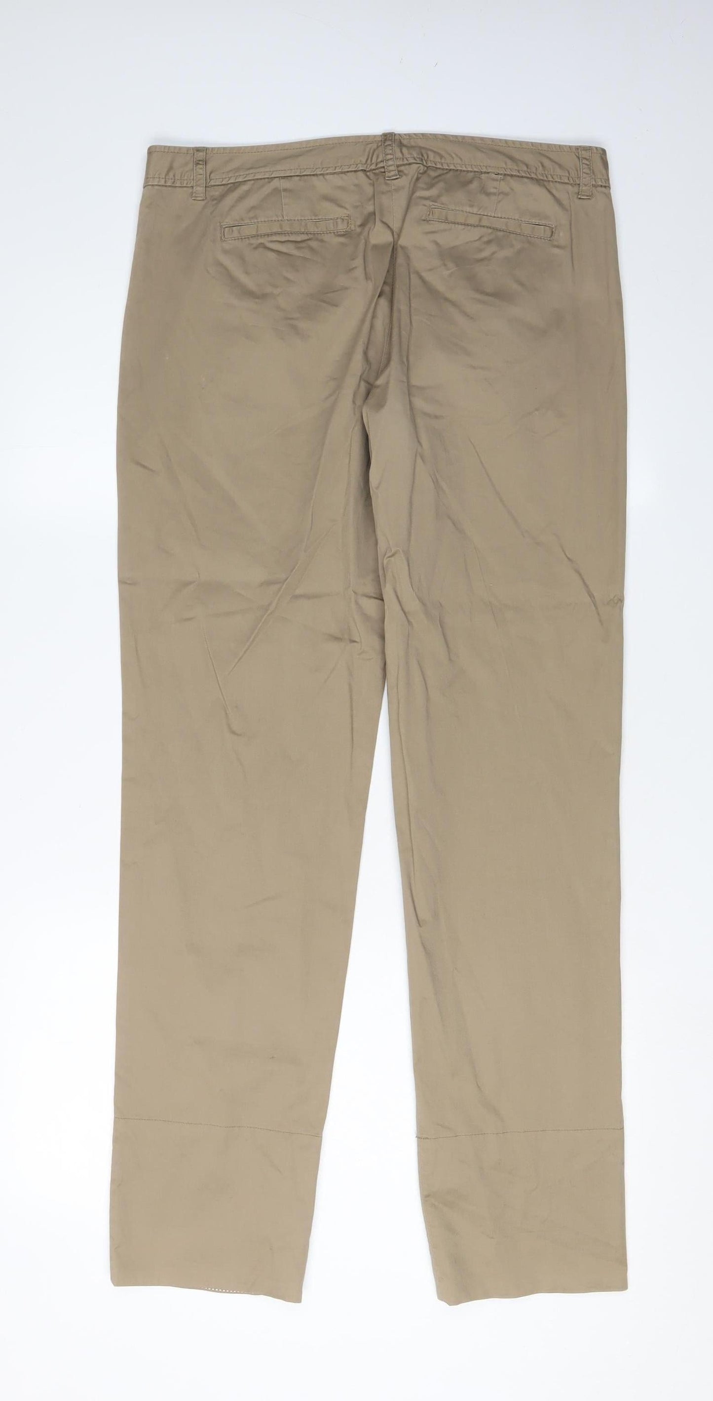 Armani Exchange Women's Beige Slim Chino Trousers