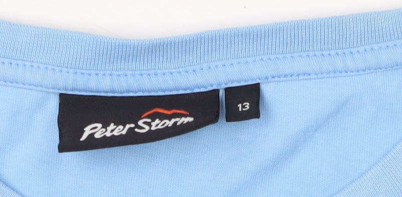 Peter Storm Unisex Blue Nature Graphic Tee Size 12