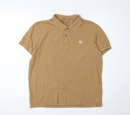 Jack & Jones Men's Brown Polo Shirt Size S