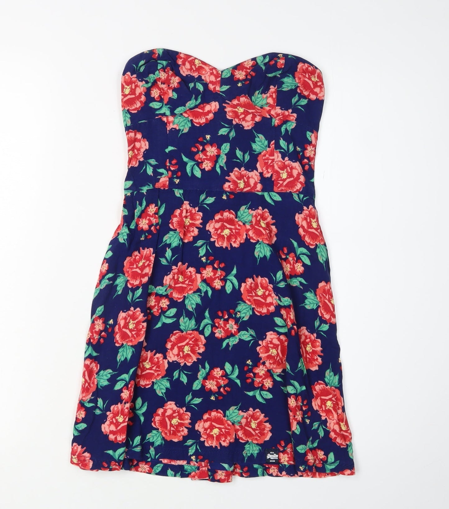Superdry Women's Multicoloured Floral A-Line Dress XS