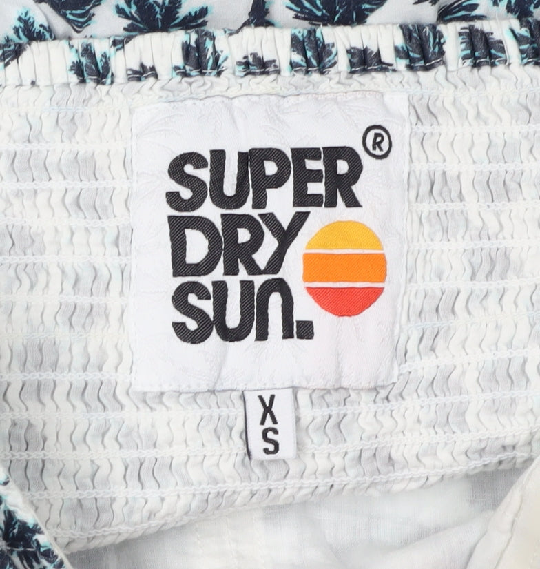 SUPERDRY Women's Blue Floral XS Camisole Blouse