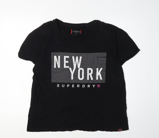 Superdry Black City T-Shirt, Unisex XL, Casual Style