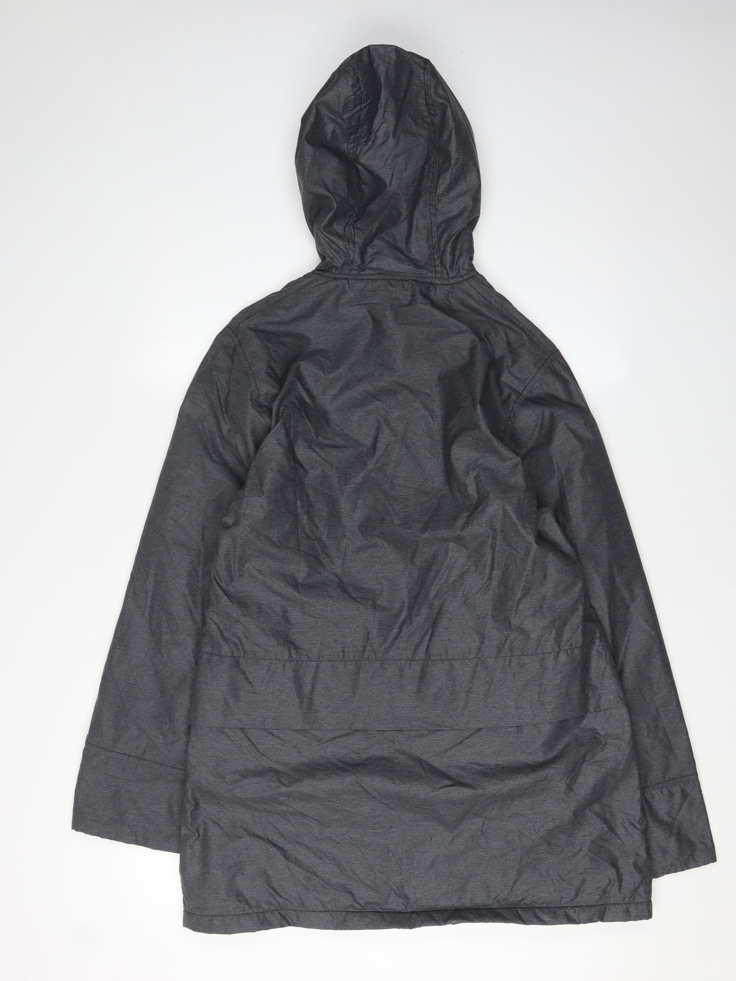 Nike Women's Grey Rain Coat Jacket Size 4 - Hooded
