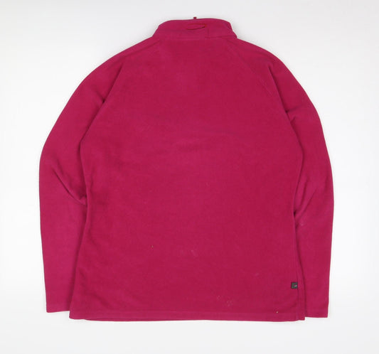 Womens UK 14 Regular Mountain Life Pink Pullover Sweatshirt