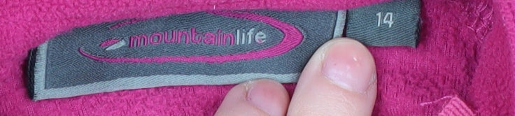 Mountain Life Women's Pink 1/2 Zip Sweatshirt Size 14