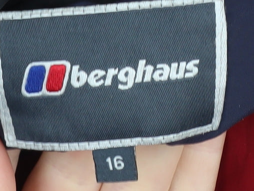 Berghaus Women's Red Parka Jacket Size 16 Hooded Waterproof