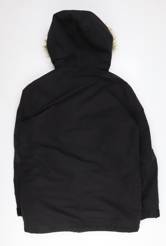Jack & Jones Men's Black Hooded Parka Jacket Size S