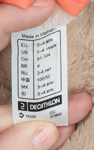 Additional view of Wedze girls’ blue beige ski jacket 3-4 years hooded winter