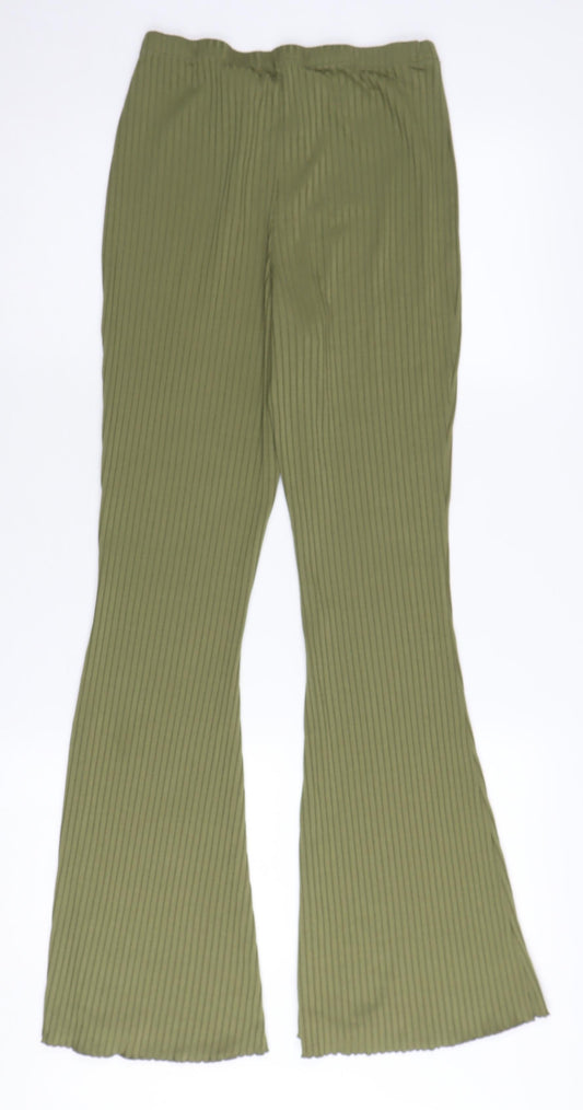 Nobody's Child Women's Green Striped Leggings Size 12