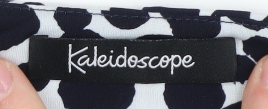 Brand and care label for Kaleidoscope Women's Polka Dot Shift Dress, size 12