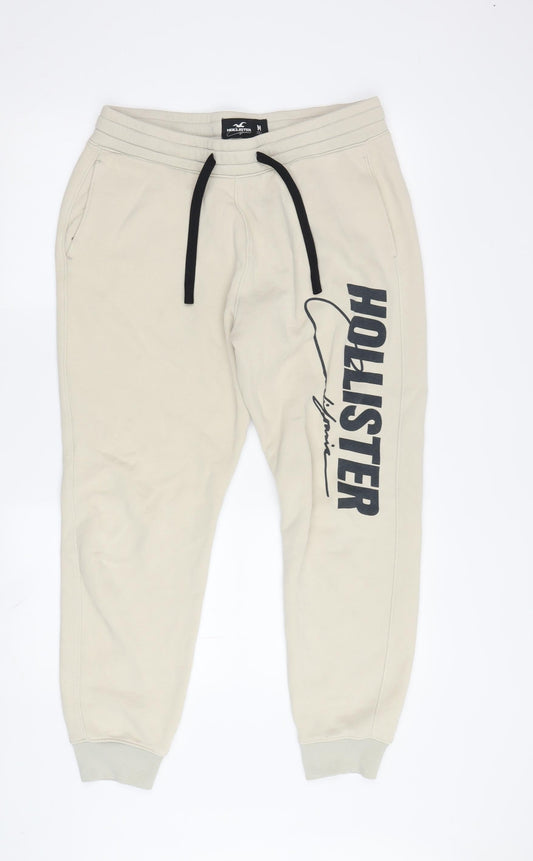 Hollister Unisex Beige Jogger Trousers - Medium