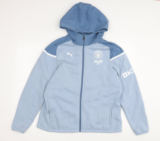 Puma Blue Full Zip Hoodie - Unisex L