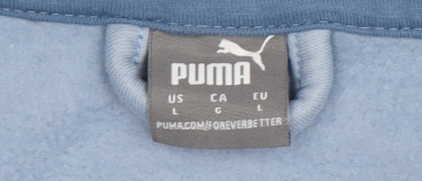 Puma Blue Full Zip Hoodie - Unisex L