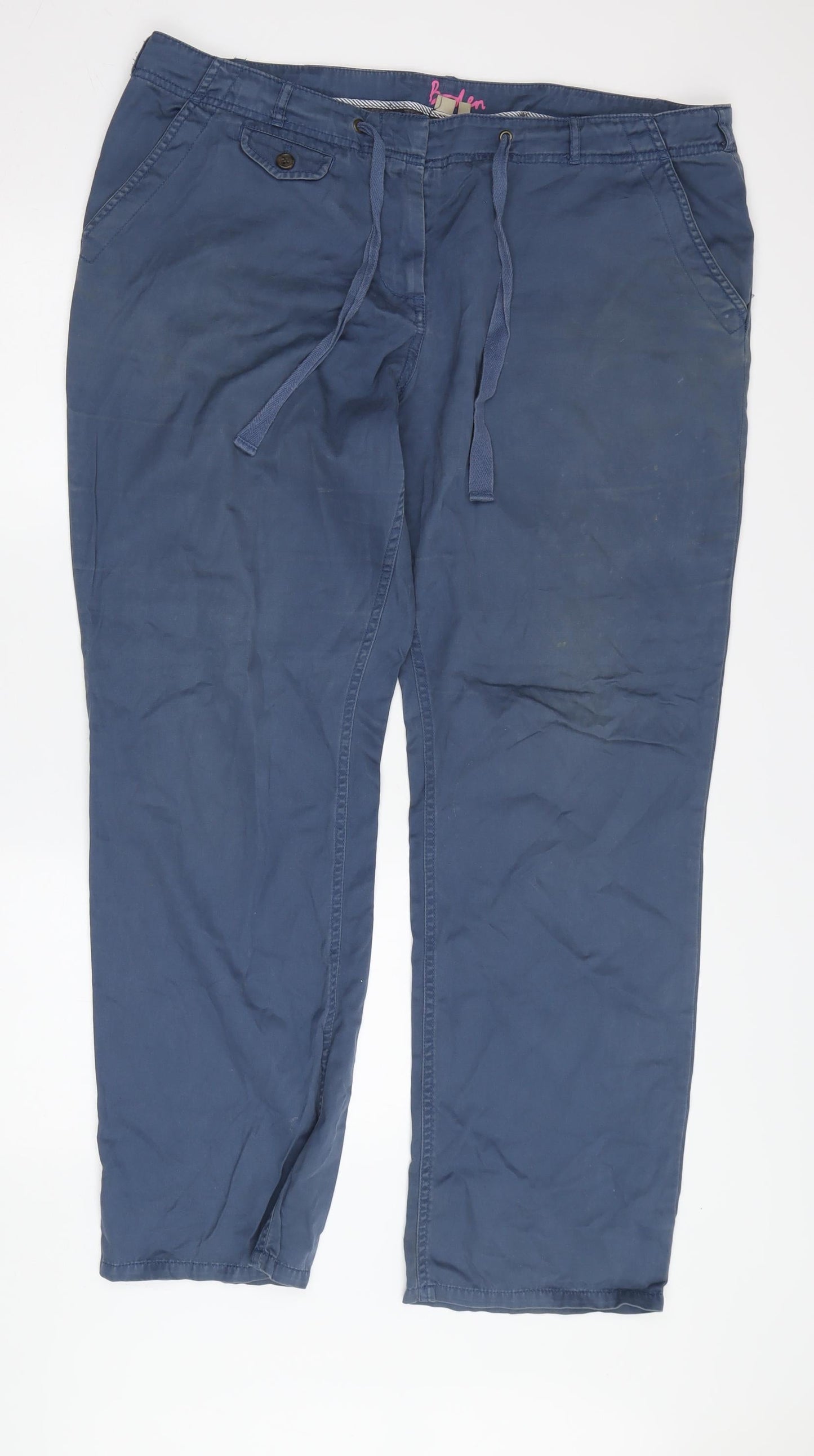 Boden Women's Blue Chino Trousers Size 18