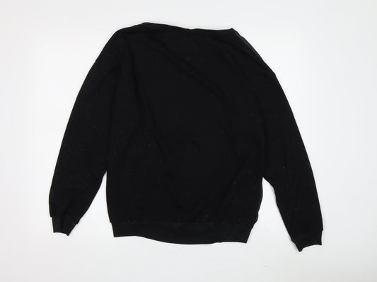 Brave Soul Unisex Black Animal Print Long Sleeve Jersey