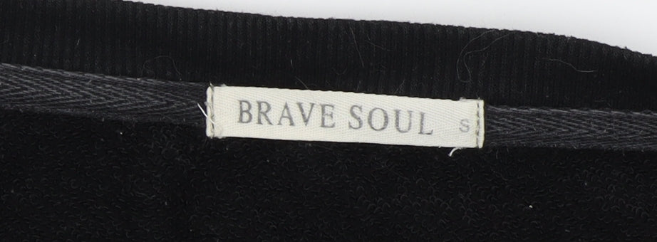 Brave Soul Unisex Black Animal Print Long Sleeve Jersey